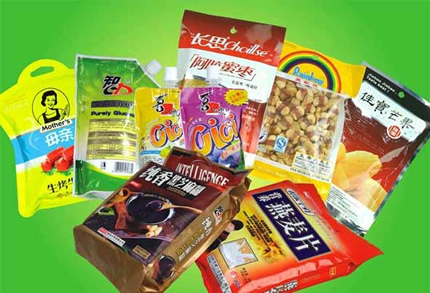 水性油墨印刷的塑料包裝袋成品展示